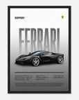 ferrari laferrari hypercar poster - SKANDINAVER