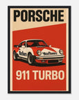 Porsche 911 Turbo Mporsche 911 turbo classic racing poster - SKANDINAVER