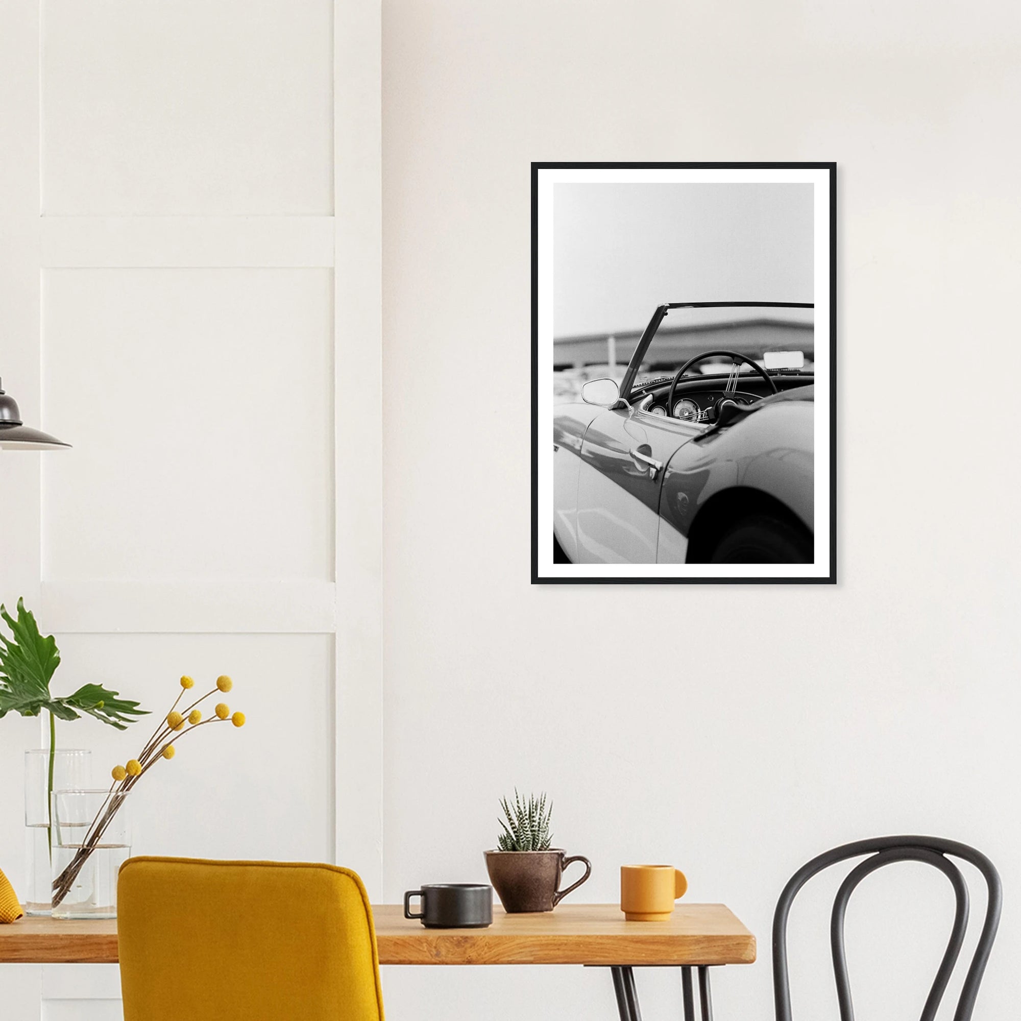 Vintage car cabriolet art frame