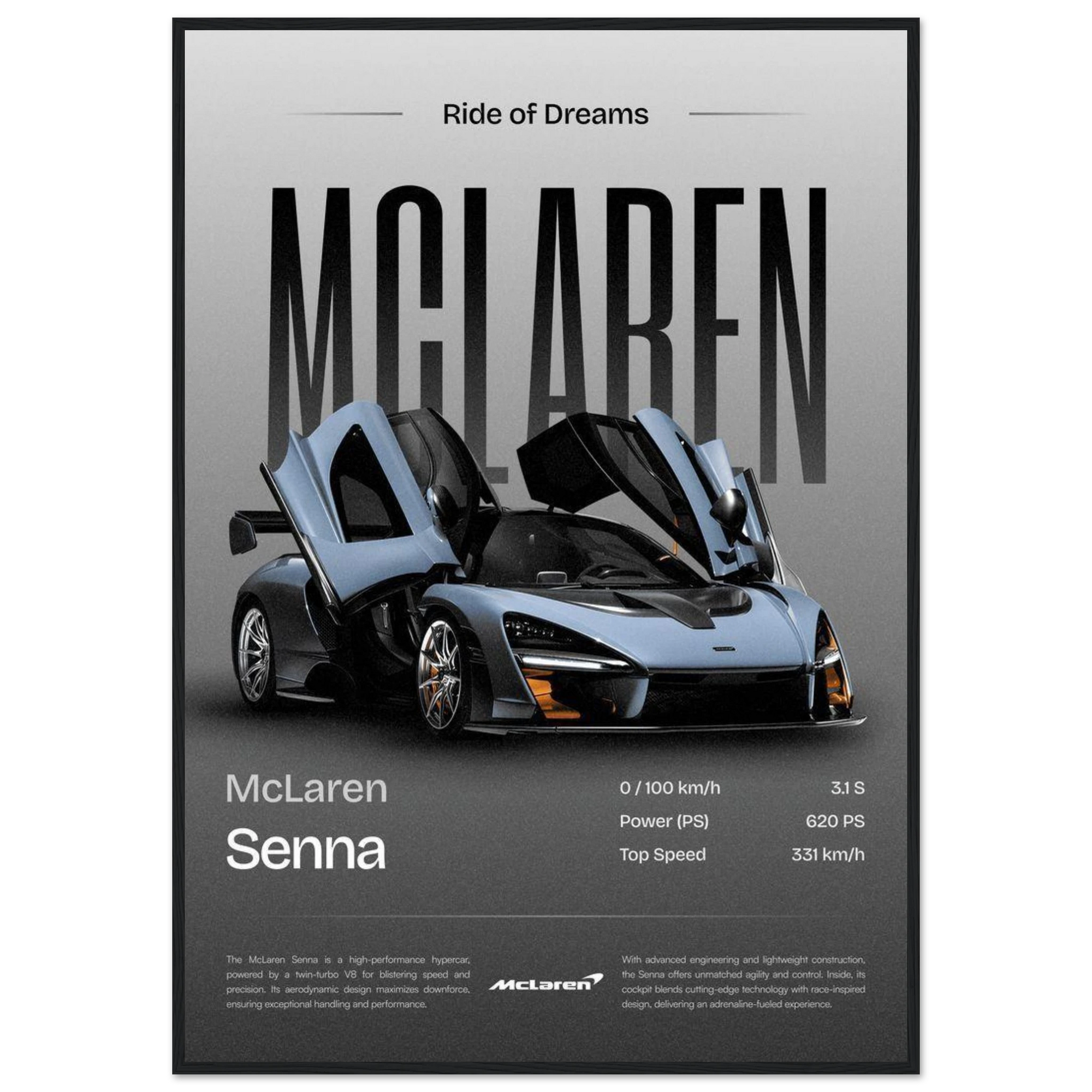Mc Laren Senna art for fashion
