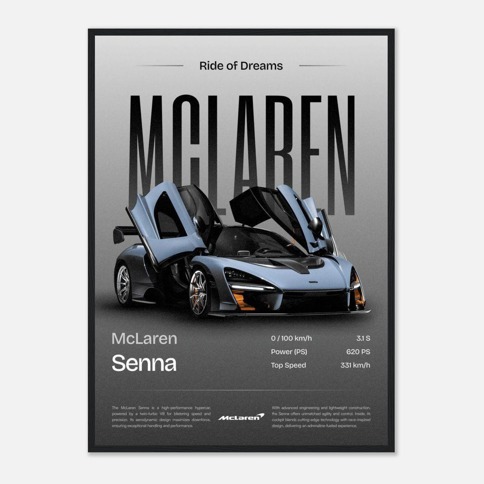 Mc Laren Senna art for fashion