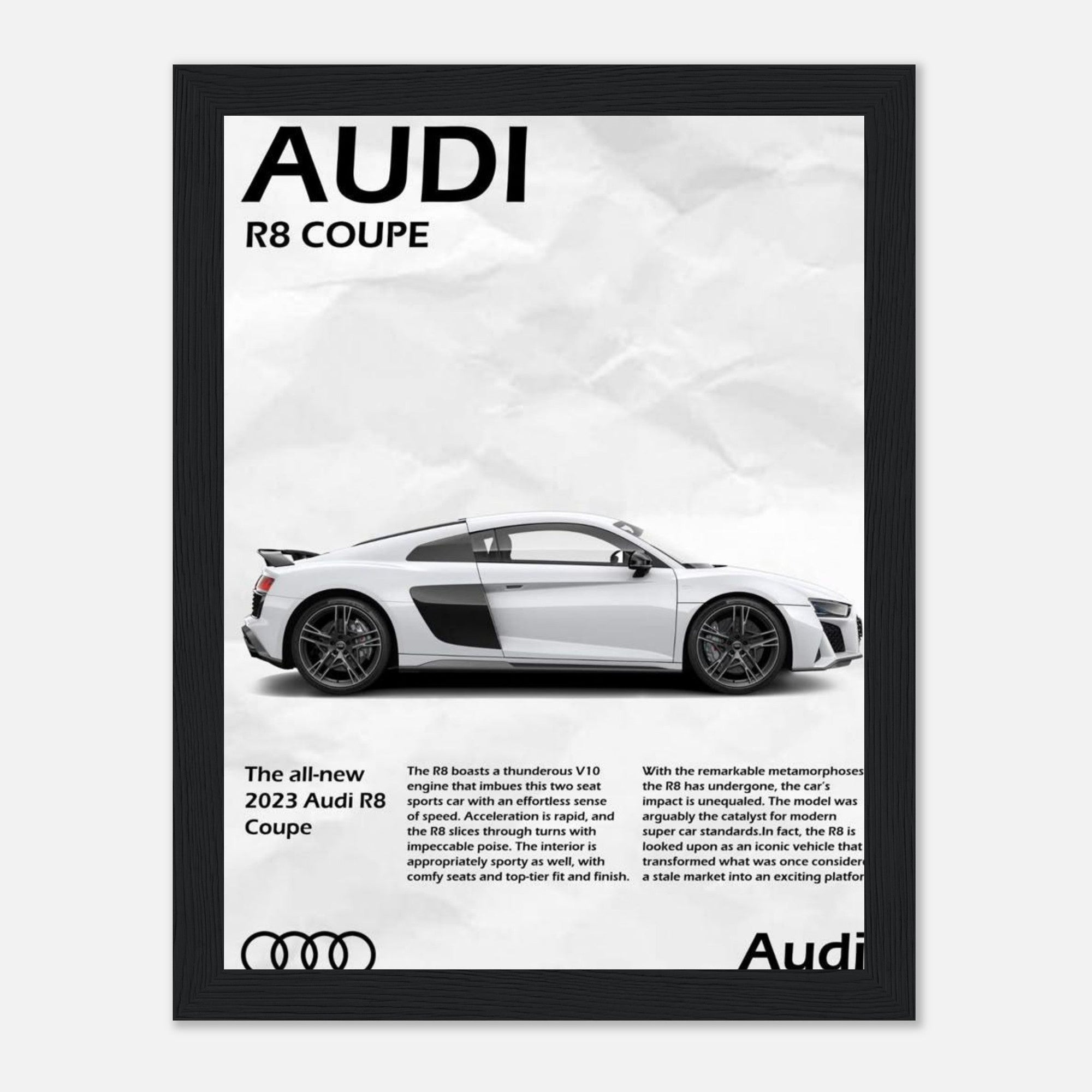 Audi R8 Coupe 2023 Motor car art - SKANDINAVER