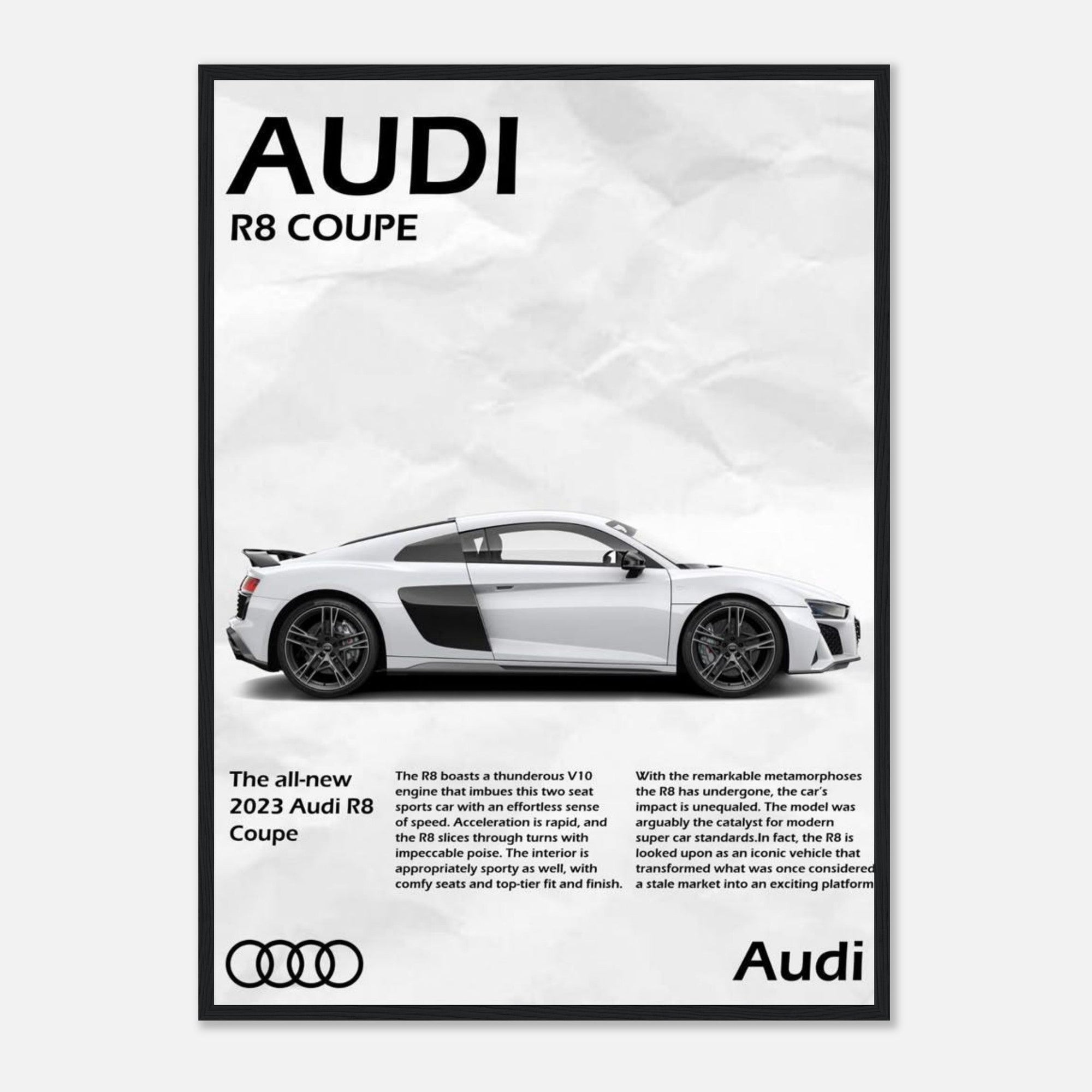 Audi R8 Coupe 2023 Motor car art - SKANDINAVER