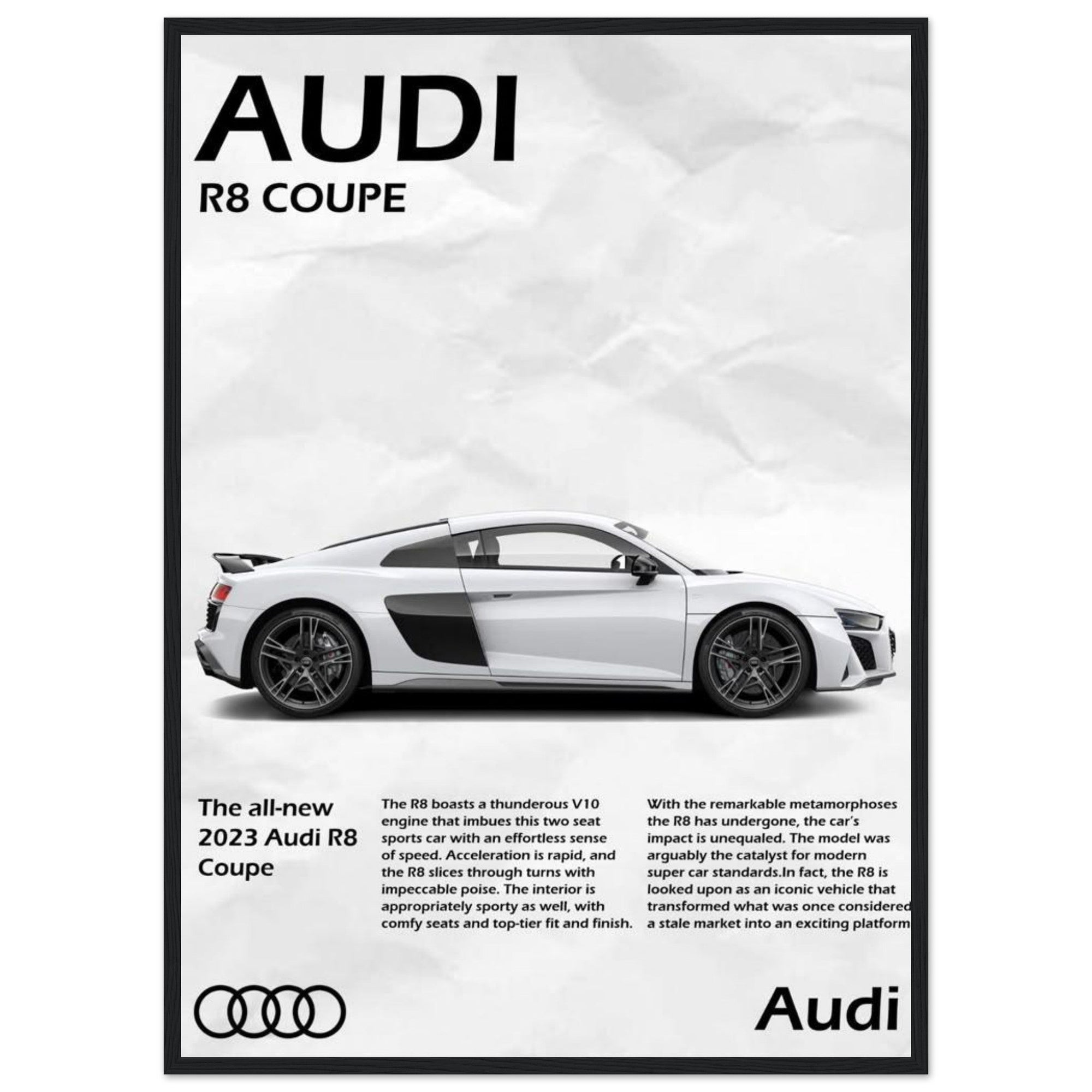 Audi R8 Coupe 2023 Motor car art - SKANDINAVER