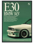 bmw - e30 - m3 - retro - racing - poster - SKANDINAVER