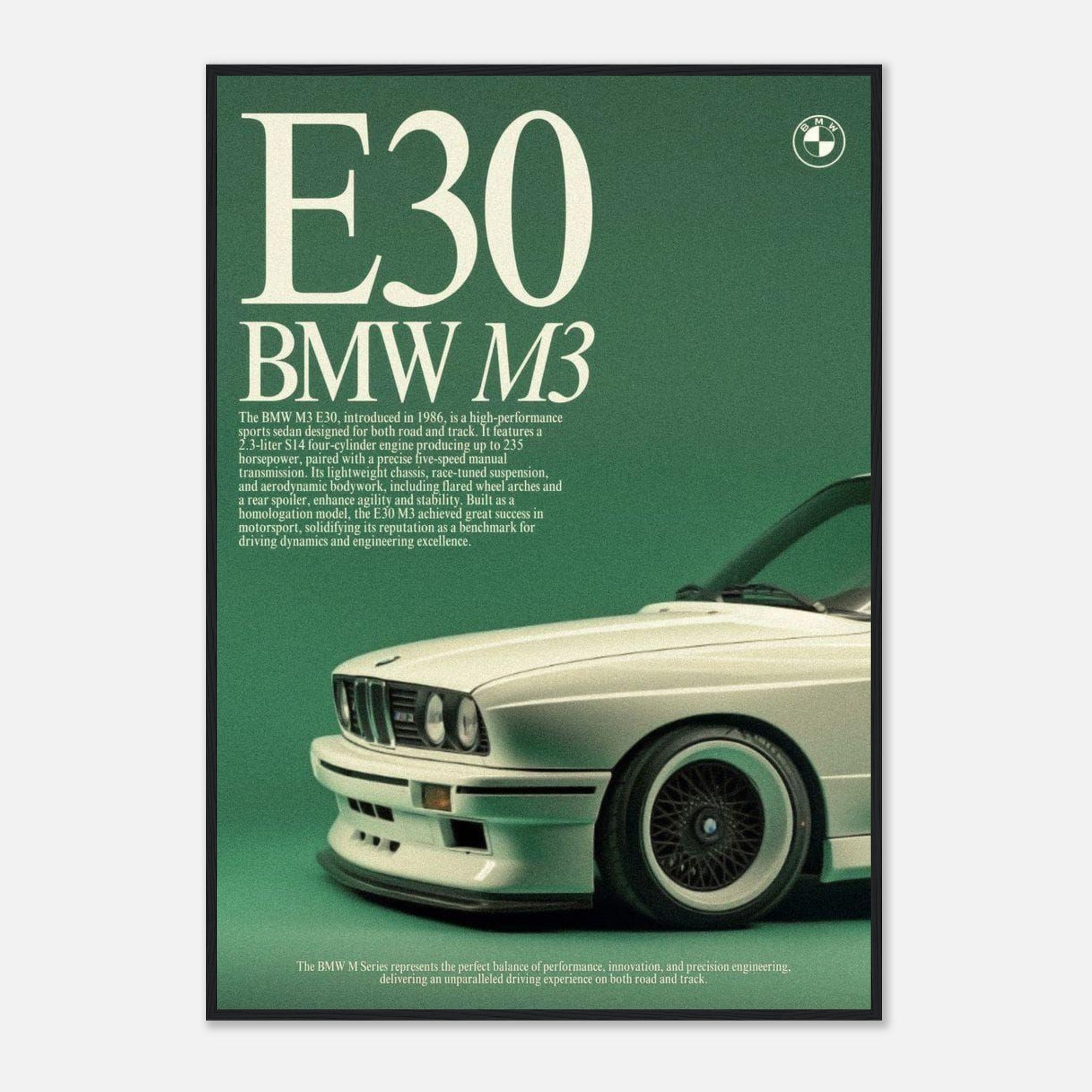 bmw - e30 - m3 - retro - racing - poster - SKANDINAVER