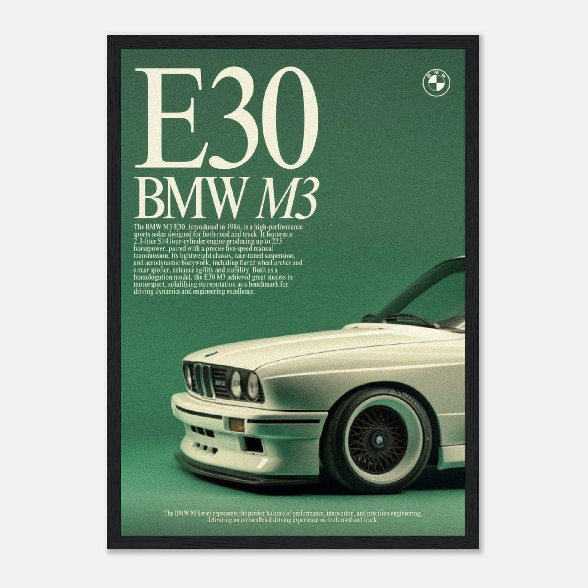 bmw - e30 - m3 - retro - racing - poster - SKANDINAVER