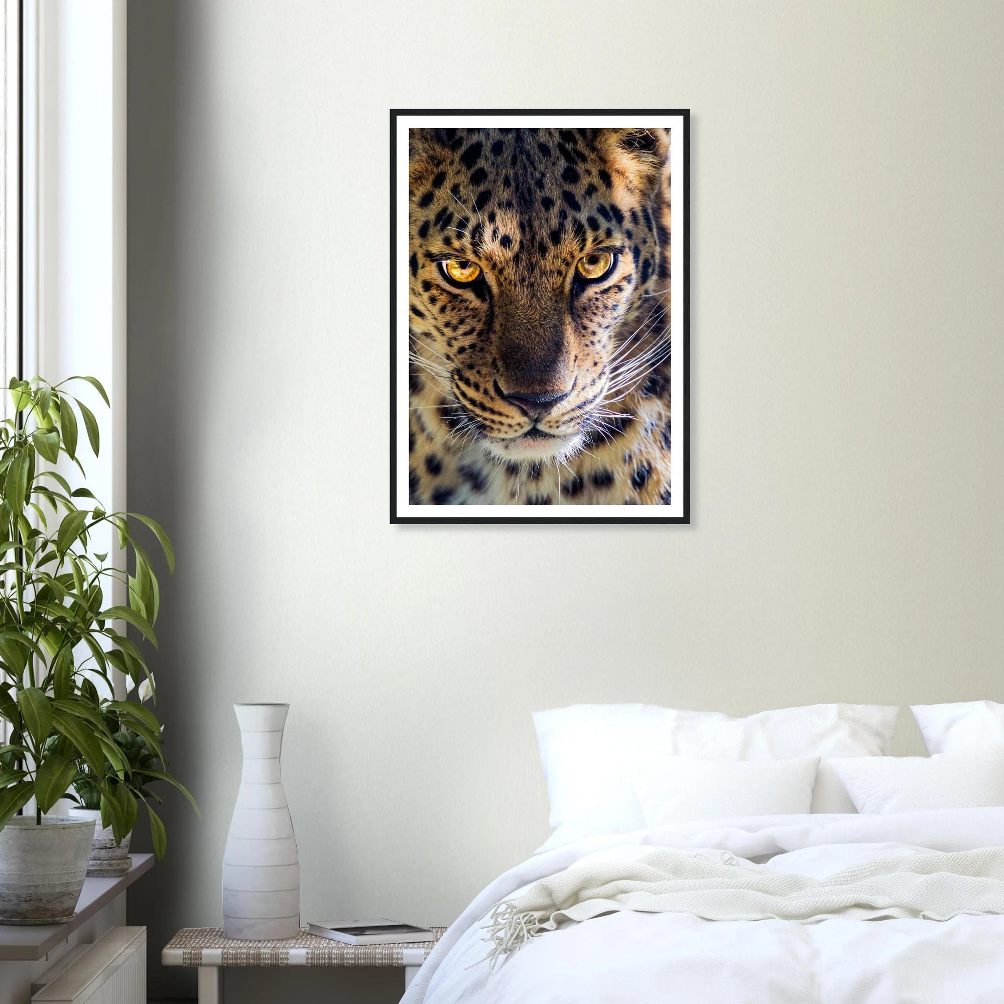 Fearless Leopard art frame poster - SKANDINAVER