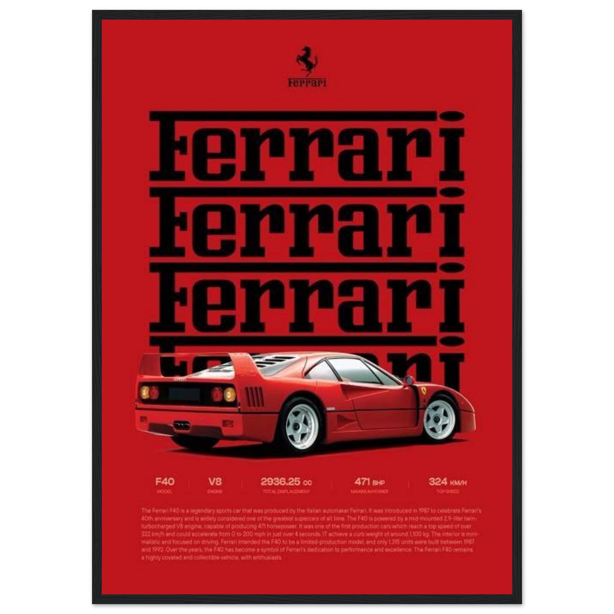 ferrari f40 legend iconic red supercar - SKANDINAVER