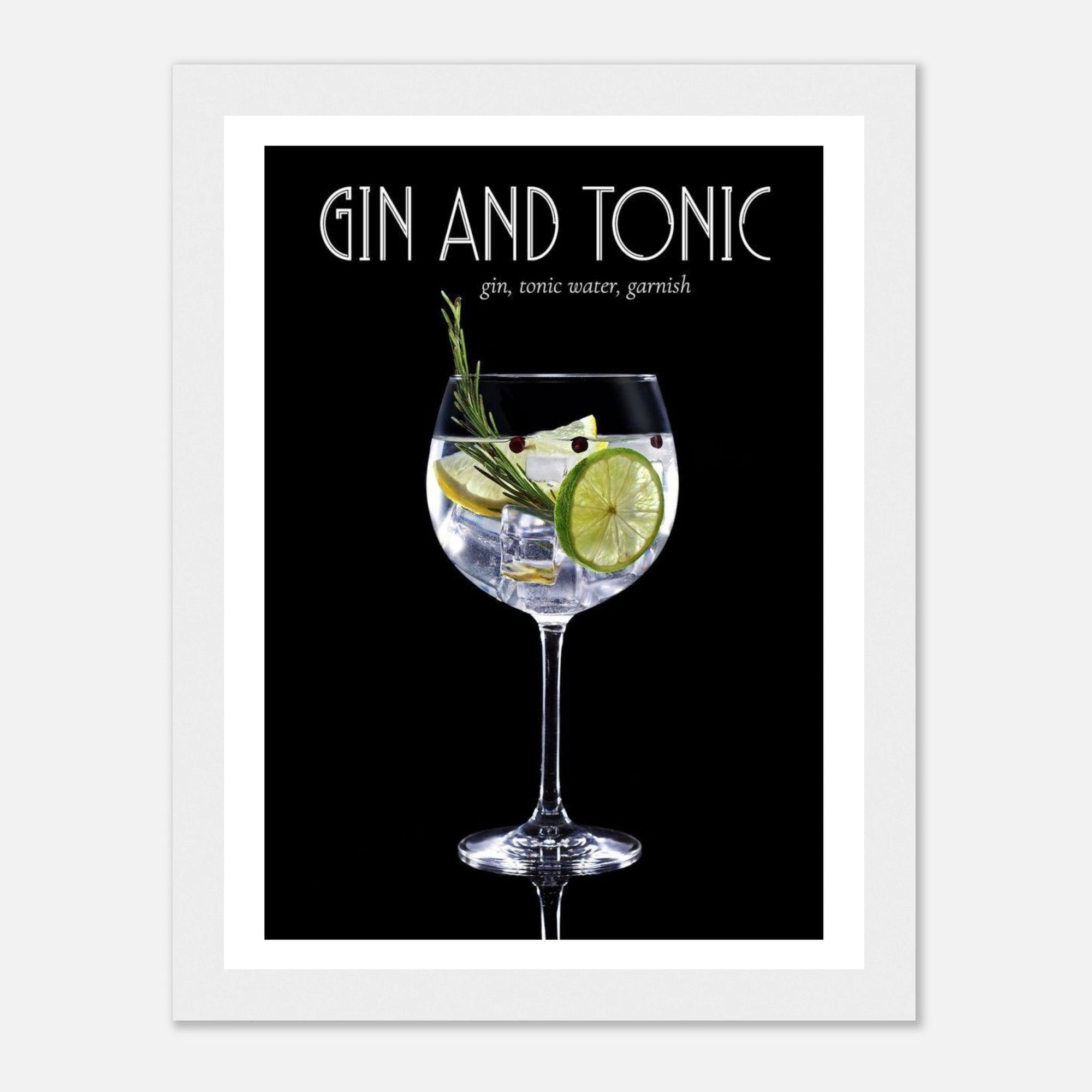 Gin & Tonic art frame Poster for fashion - SKANDINAVER