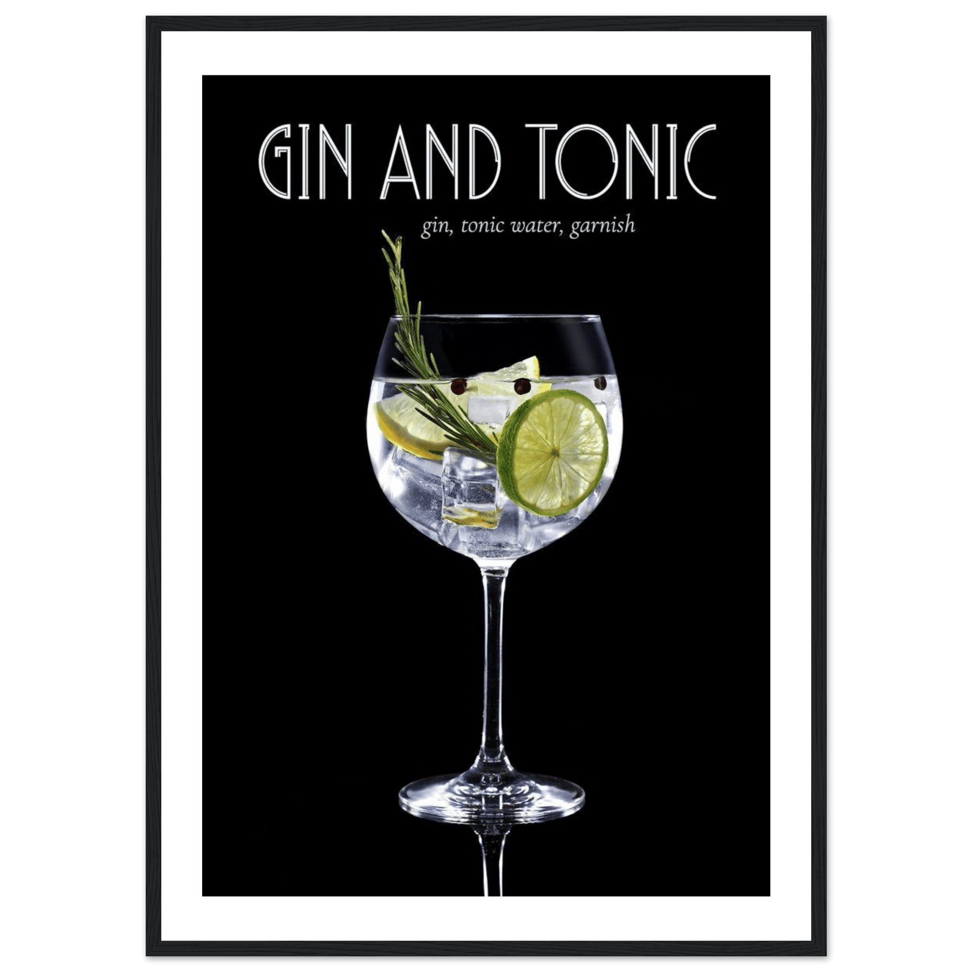 Gin & Tonic art frame Poster for fashion - SKANDINAVER