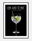 Gin & Tonic art frame Poster for fashion - SKANDINAVER