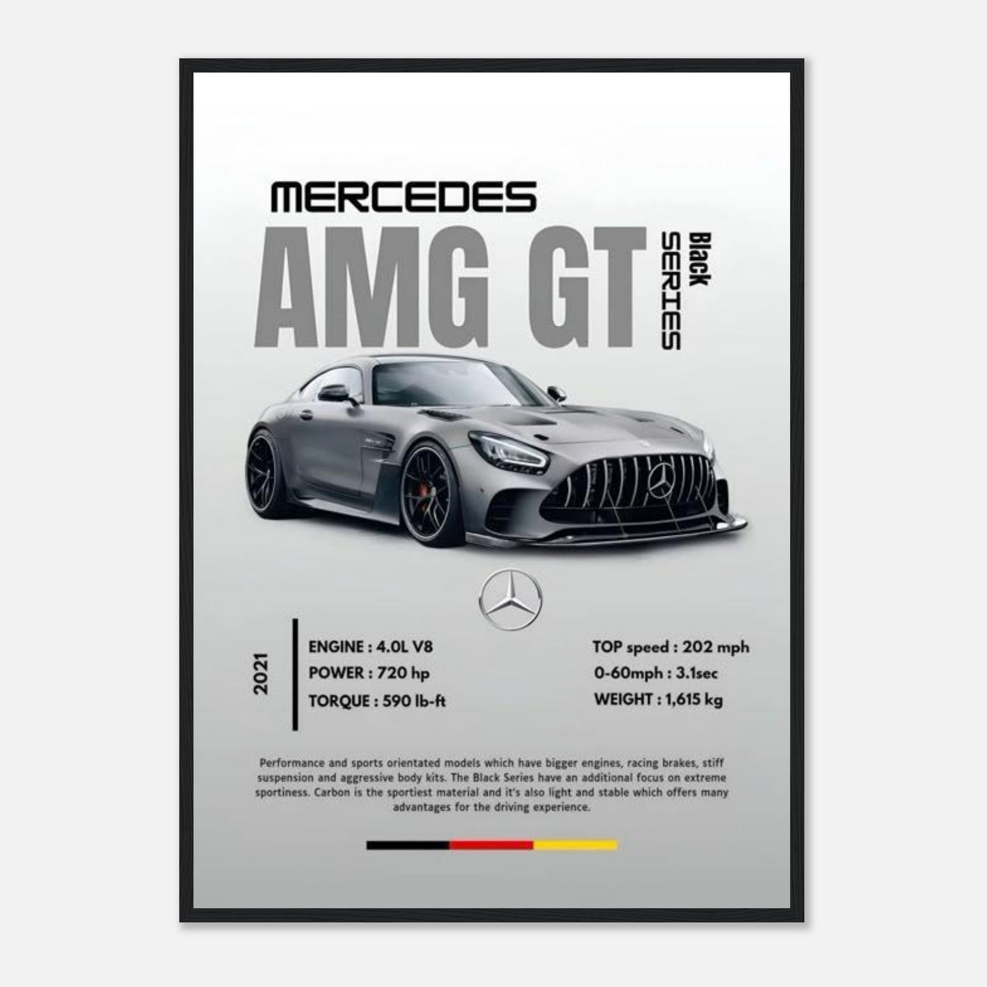 mercedes amg gt black series inspired art print - SKANDINAVER