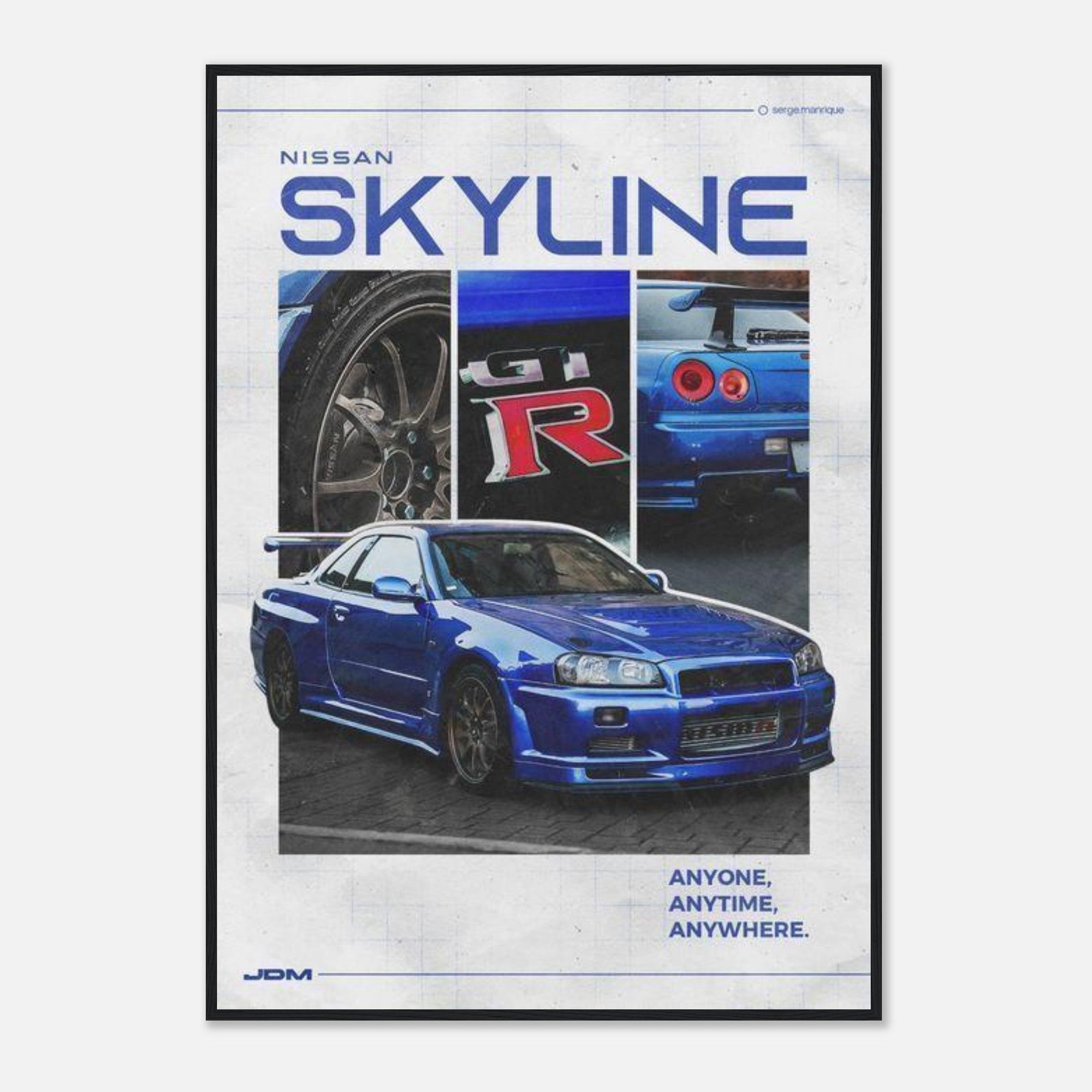 Nissan Skyline GT - R R34 wall art - SKANDINAVER