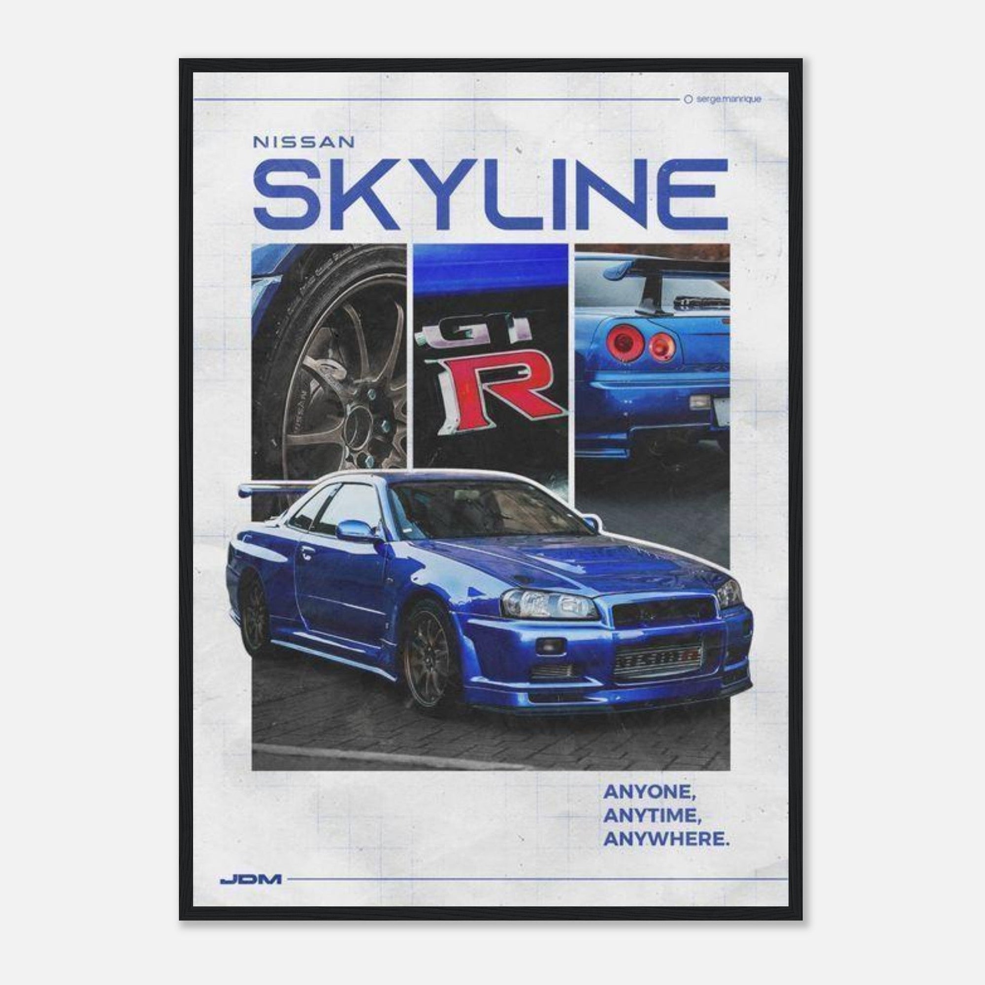 Nissan Skyline GT - R R34 wall art - SKANDINAVER