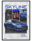 Nissan Skyline GT - R R34 wall art - SKANDINAVER