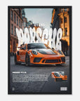 Porsche 911 GT3RS Orange wall art - SKANDINAVER