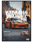 Porsche 911 GT3RS Orange wall art - SKANDINAVER