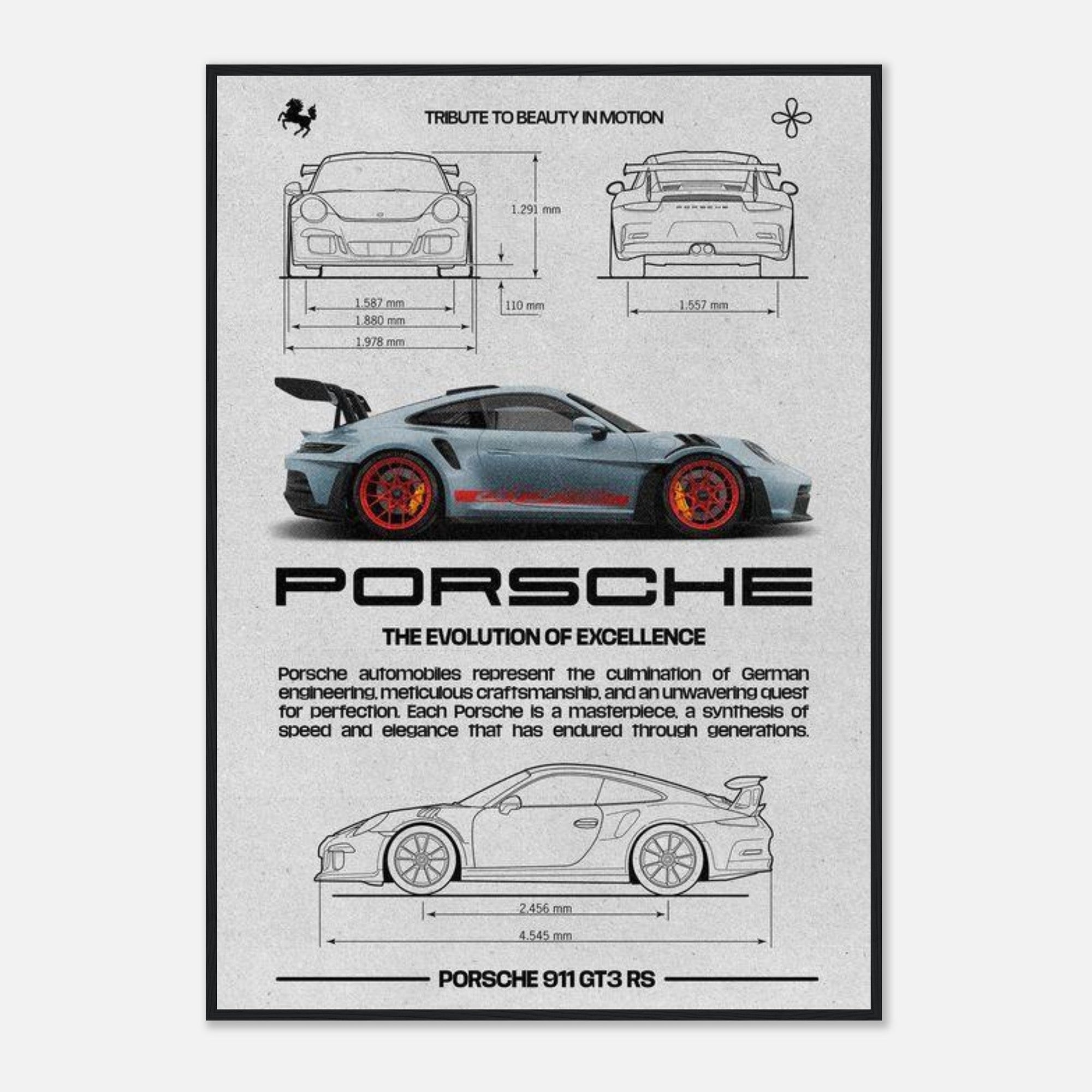 Porsche 911 GT3RS wall art for fashion - SKANDINAVER