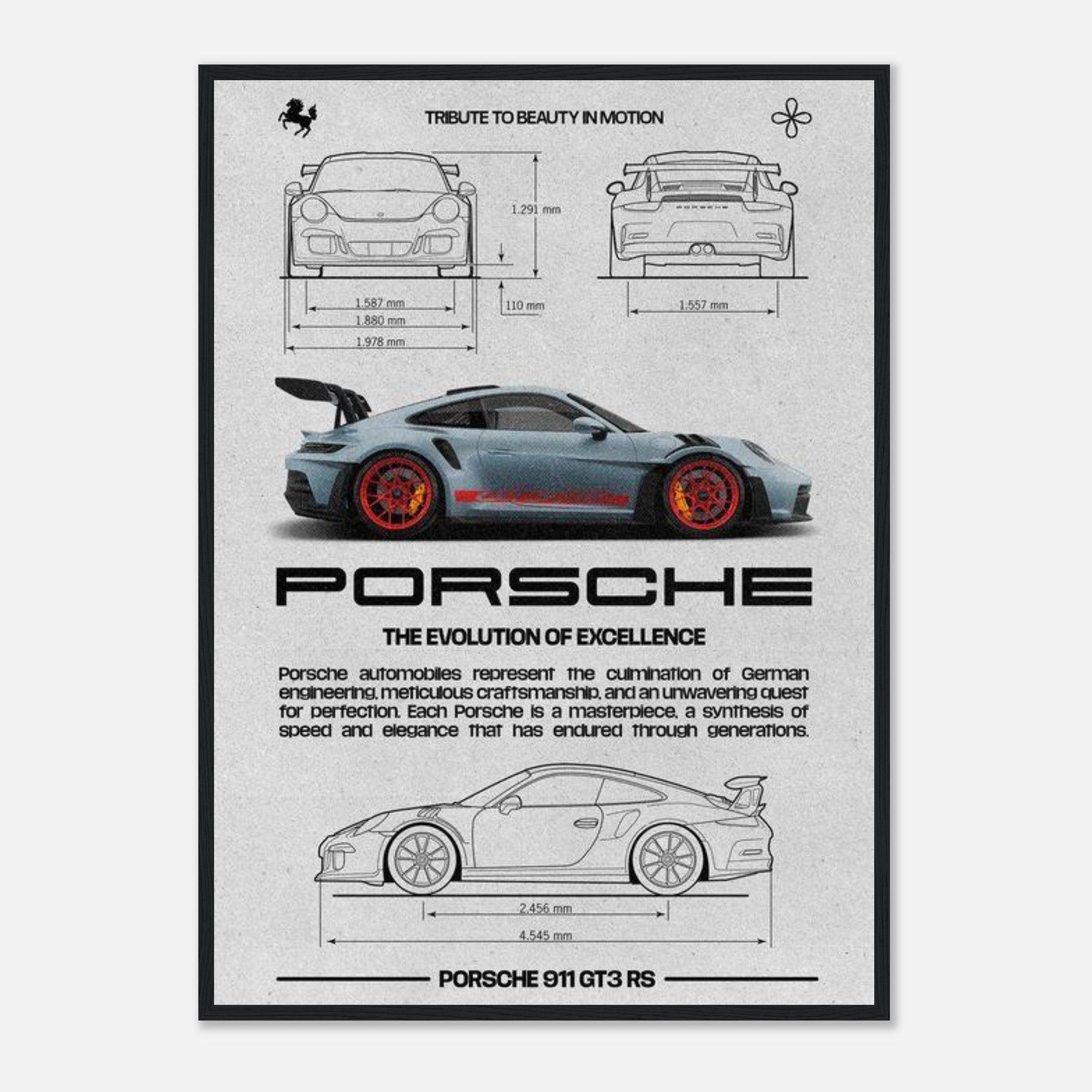 Porsche 911 GT3RS wall art for fashion - SKANDINAVER