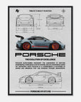 Porsche 911 GT3RS wall art for fashion - SKANDINAVER