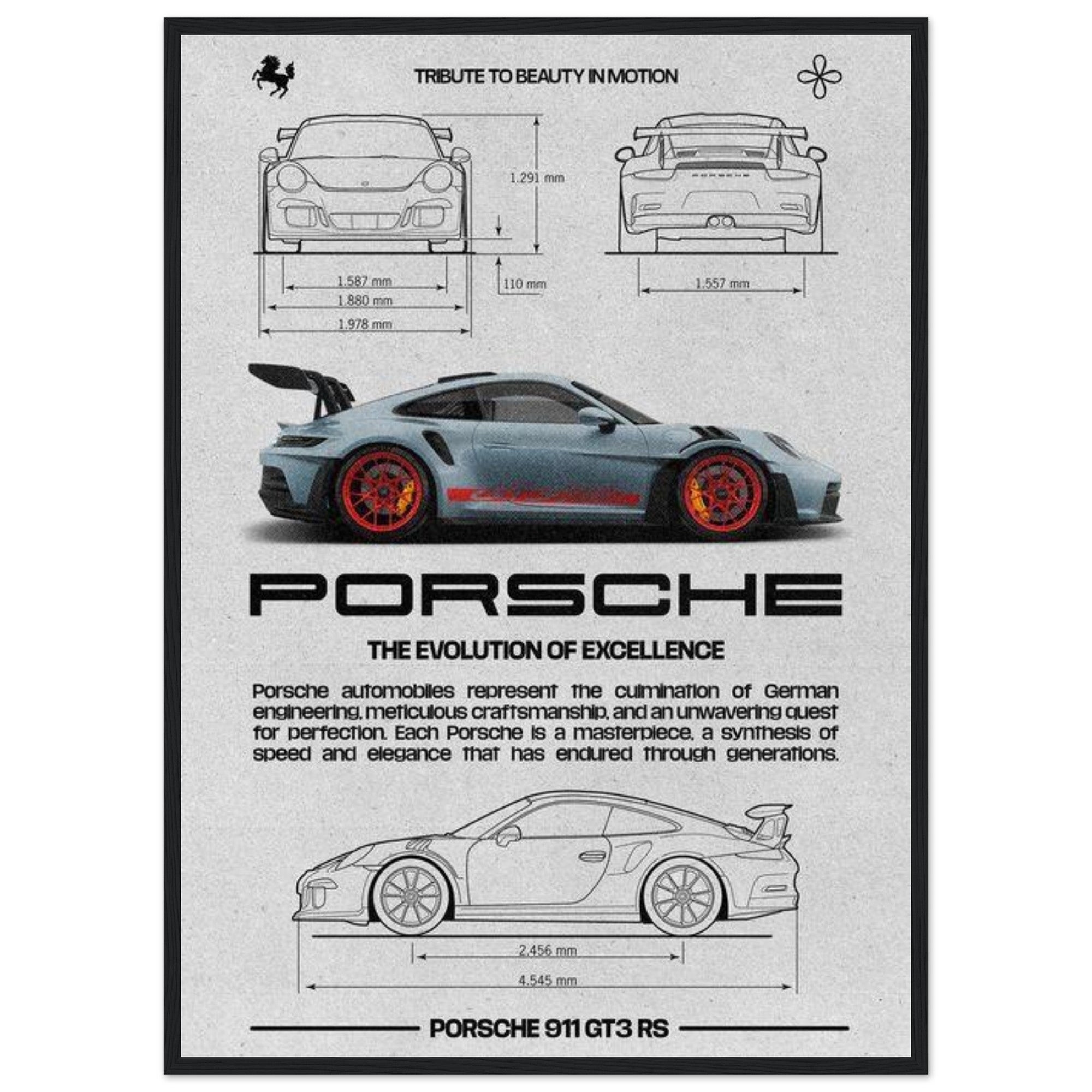 Porsche 911 GT3RS wall art for fashion - SKANDINAVER