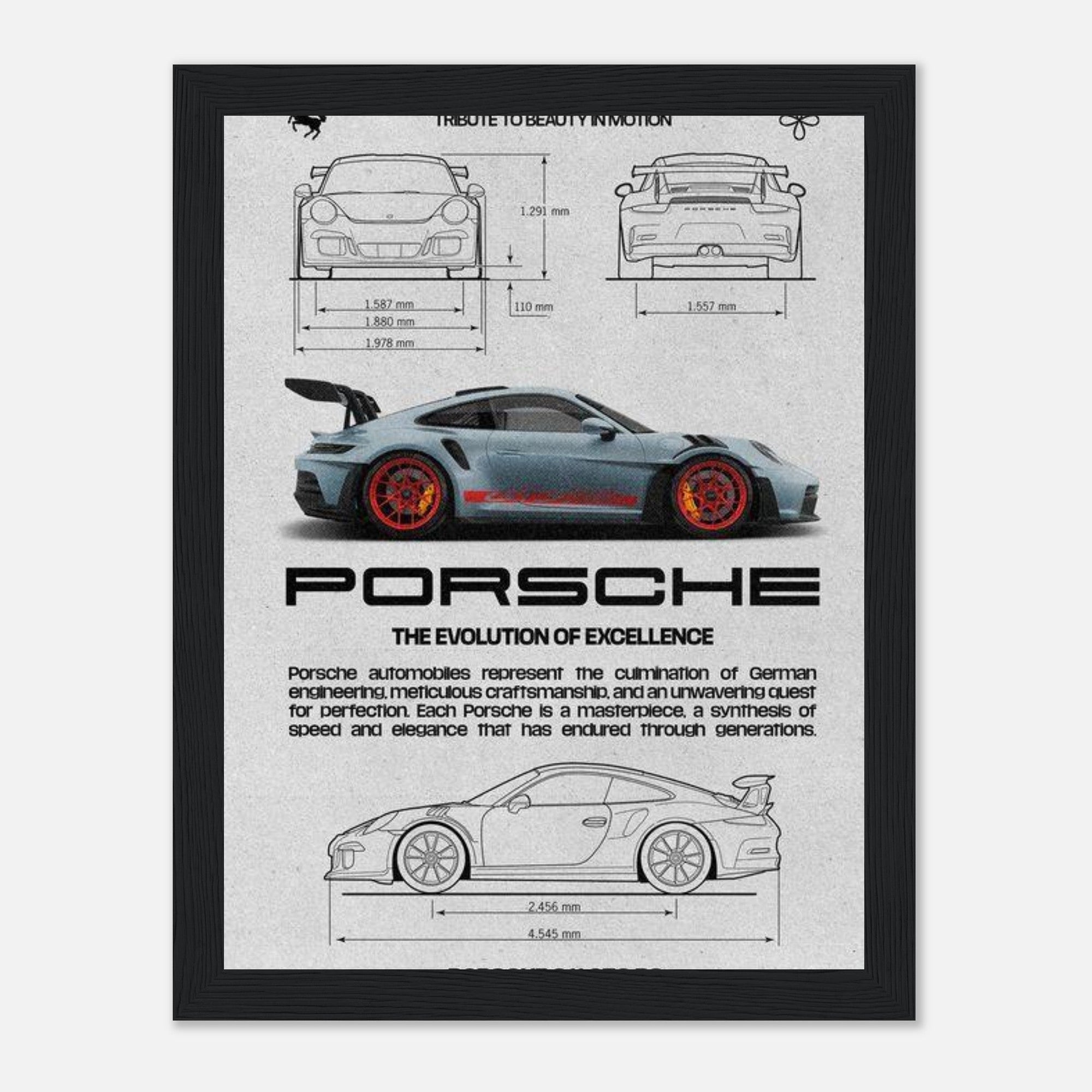 Porsche 911 GT3RS wall art for fashion - SKANDINAVER