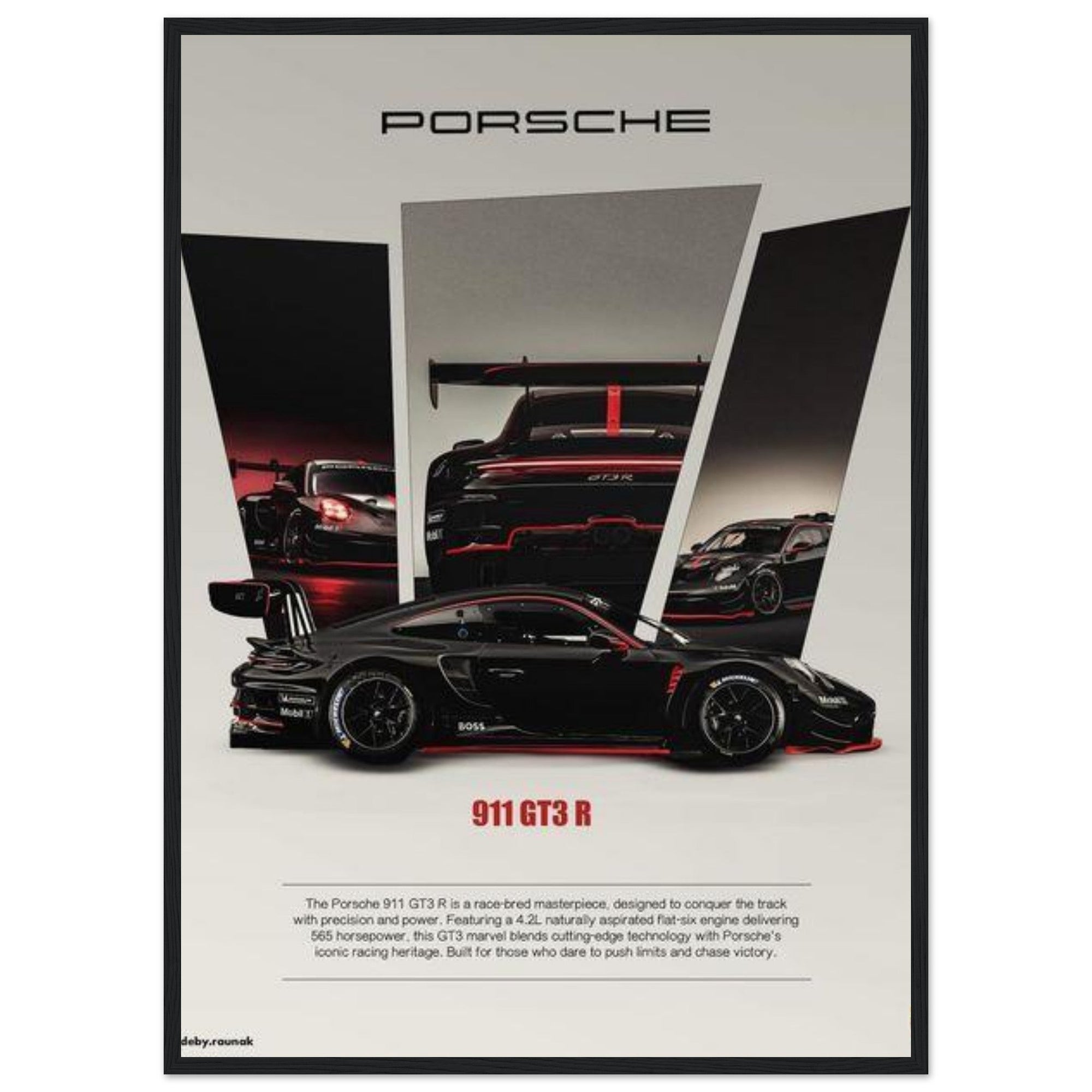 porsche 911 t3rs track redline framed art - SKANDINAVER