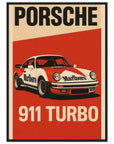 Porsche 911 Turbo Mporsche 911 turbo classic racing poster - SKANDINAVER